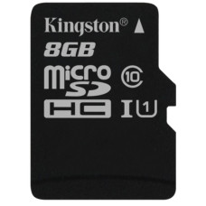  Карта памяти Kingston microSDHC 8GB Class 10 UHS-I R45/W10MB/s + SD адаптер
